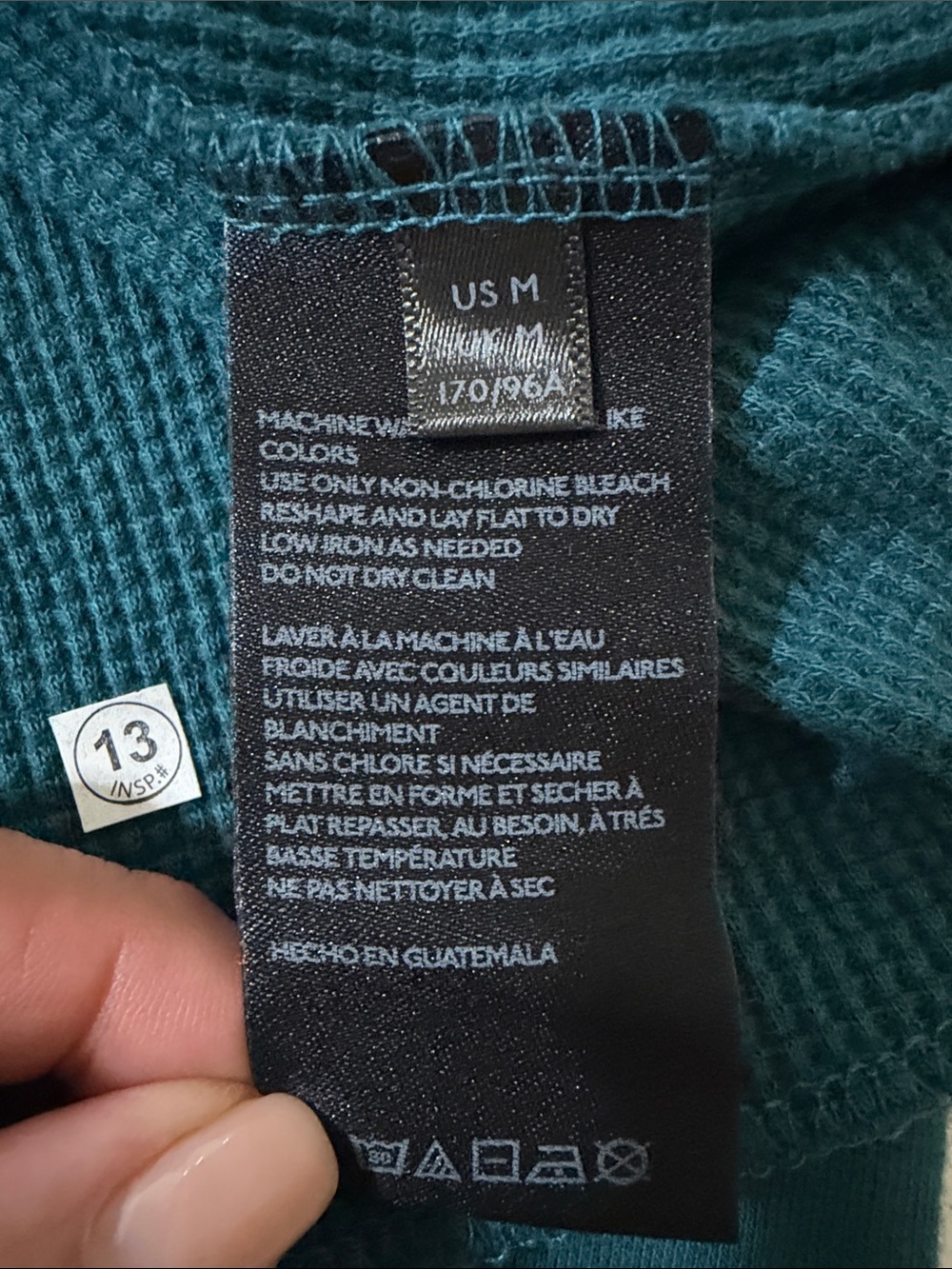 Anthropologie Teal Long-Sleeve 'je ne sais quoi' Thermal Top Size Medium NWT - Picture 6 of 9
